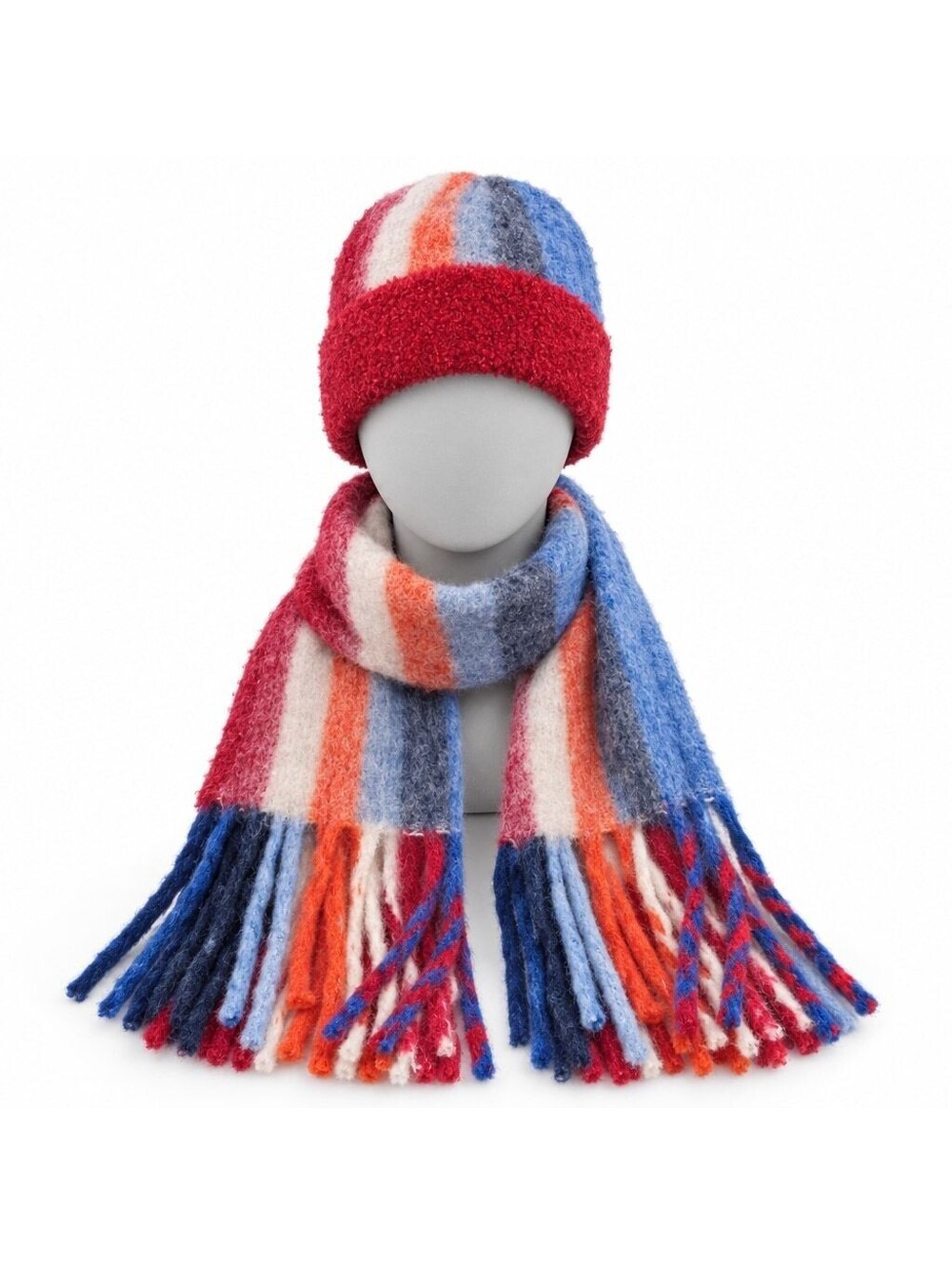 Tahari TAWWS1653 2-Piece Beanie and Scarf Set Red - New without tags